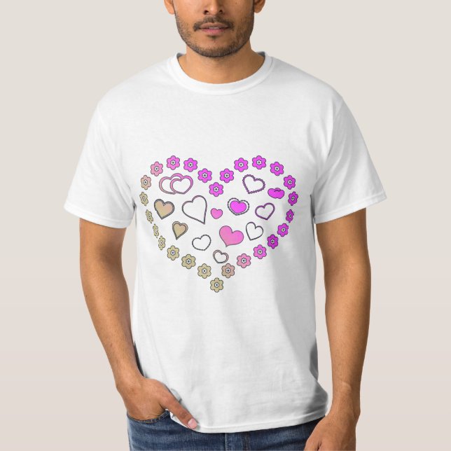 Pink & Gold Gradient Clip Art T-Shirt (Front)