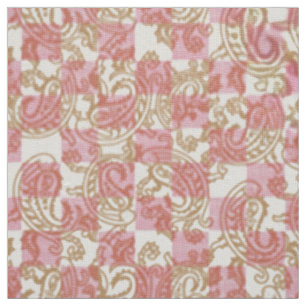 Pink Gold Gradient. Geometric Wallpaper Fabric