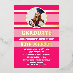 Pink Gold Graduation Party Photo