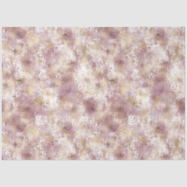 Pink Gold Grunge Abstract Tissue Paper (Front)