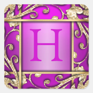 Pink Gold Lattice Monogram Envelope Seal