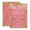 Pink Gold Lights Birthday Party Invitation Adult