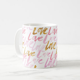 Pink & Gold Love Mug