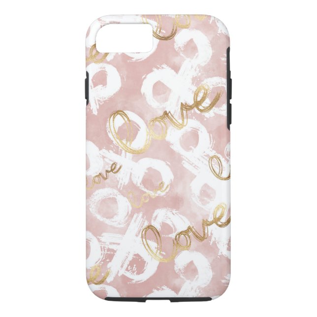 Pink Gold Love XO Case-Mate iPhone Case (Back)