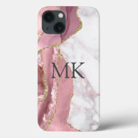 Pink Gold Marble Effect Chic