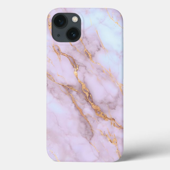  Pink & Gold Marble iPhone Case – Luxe Glam Series (Back)
