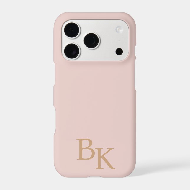 Pink Gold Minimal Personalised Initial Monogram (Back)