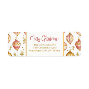 Pink Gold Ornaments Christmas Vintage