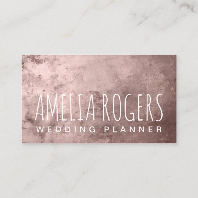 Pink Gold Paint Metallic  Business Card (Front)