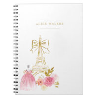 Pink Gold Parisian Chic Monogram
