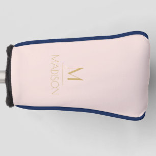 Pink & Gold Personalised Monogram   Name Golf Golf Golf Head Cover