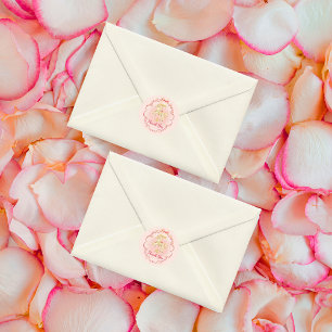 Pink & Gold Pony Vintage-Thank You Stickers