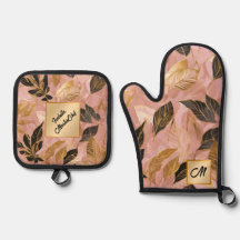 Pink Gold Popular Boho Leaves Collection