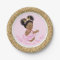 Pink Gold Princess Baby Shower Paper Plates