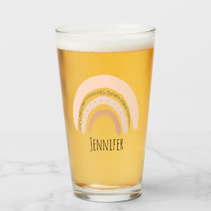 Pink & Gold Rainbow Elegant Boho Glass