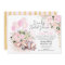 Pink Gold Roses Retro Car Drive By Bridal Shower
