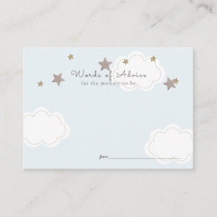 Pink Gold Stars & Clouds Advice Enclosure Card
