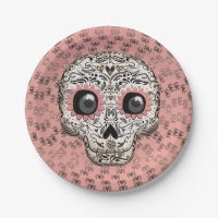 Pink & Gold Sugar Skull Whimsical Cute Party