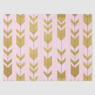 Pink Gold Tribal Arrows Tissue Paper