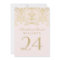 Pink Gold Vintage Glamour Wedding Table Number