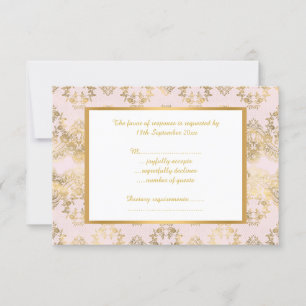 PINK GOLD VINTAGE VICTORIAN ALL OCCASION RSVP