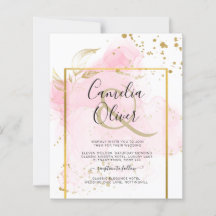 PINK GOLD WEDDING Alcohol Ink Abstract