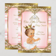 Pink Gold White Pearl Princess Baby Shower Light