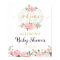 Pink gold white pumpkin baby shower welcome sign