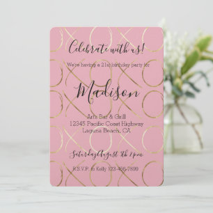 Pink Gold XOXO Invitation