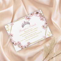 Pink Golden Tiara Butterfly Enclosure Card