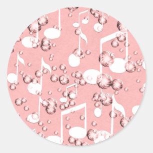 Pink,Golden Times_ Classic Round Sticker