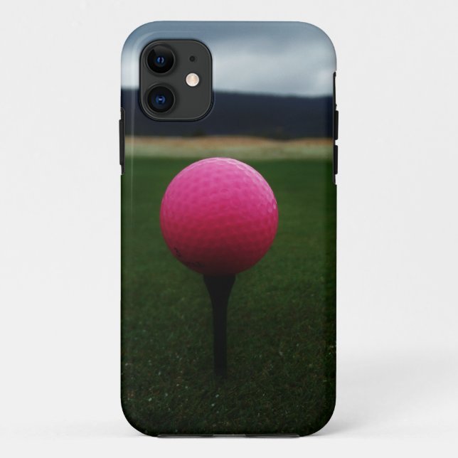 Pink Golf Ball on a mountain golf course Case-Mate iPhone Case (Back)