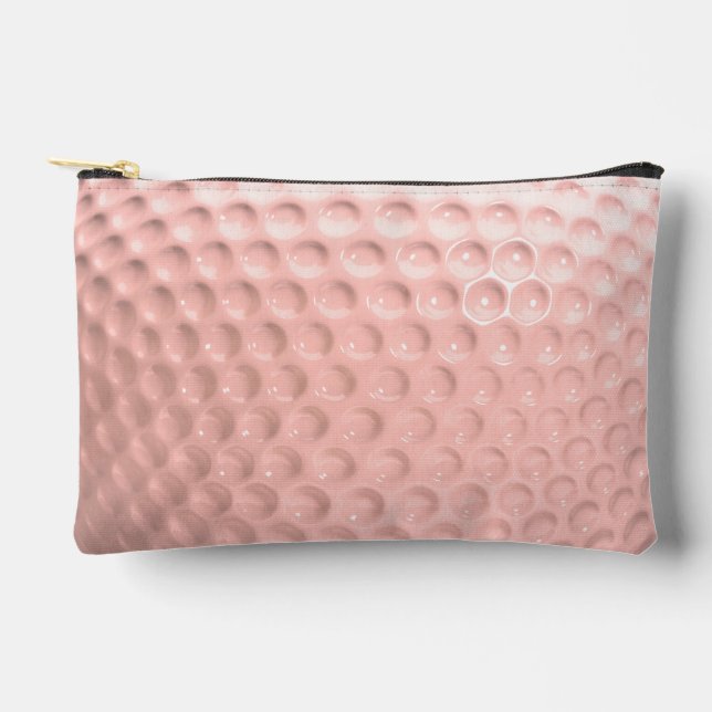 Pink Golf Ball Sport Accessory Pouch (Front)