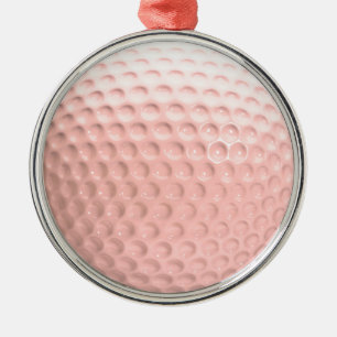 Pink Golf Ball Sport Metal Tree Decoration
