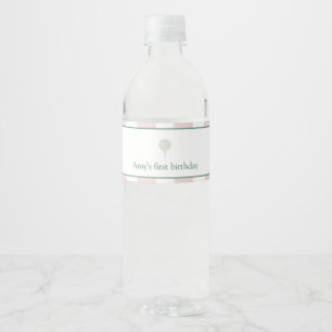 Pink Golf Birthday Water Bottle Labels