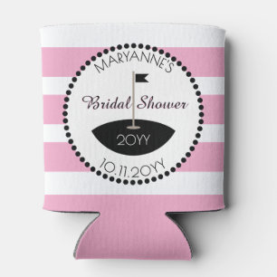Pink Golf  Bridal Shower Custom Can Cooler