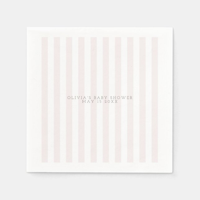 Pink golf cart baby shower napkin (Front)