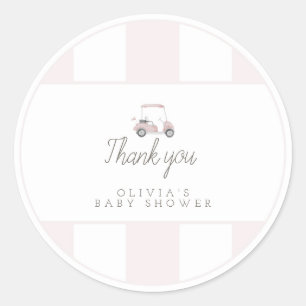 Pink golf cart gift sticker