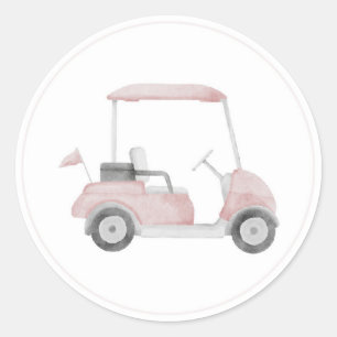 Pink golf cart sticker