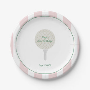 Pink Golf Par-tee Paper Plates