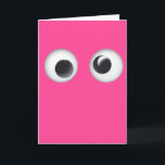 Pink Googly Eyes Happy Birthday Card<br><div class="desc">A pink googly eyes birthday card,  which you can personalise inside with the birthday recipient's name. Please note the eyes are a design and not actual googly eyes. A cute pink birthday card for kids.</div>