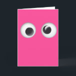Pink Googly Eyes Happy Birthday Card<br><div class="desc">A pink googly eyes birthday card,  which you can personalise inside with the birthday recipient's name. Please note the eyes are a design and not actual googly eyes. A cute pink birthday card for kids.</div>