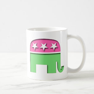 Pink GOP Elephant Coffee Mug