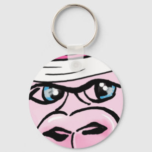 Pink Gorilla with Sweatband Key Ring