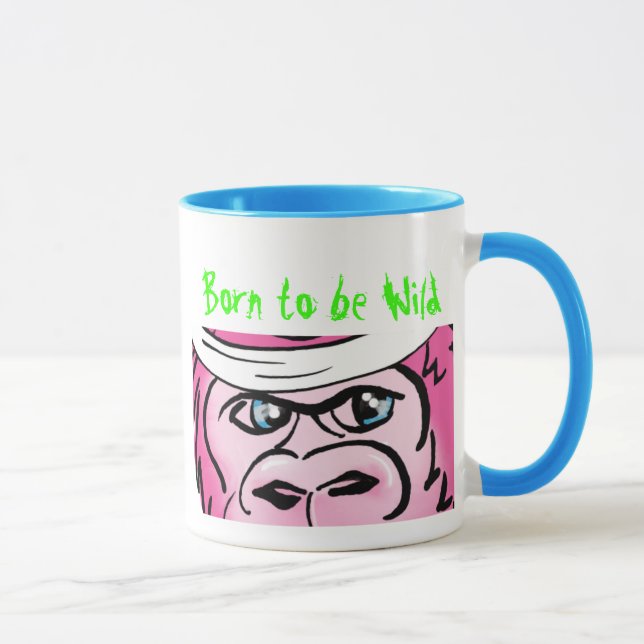Pink Gorilla with Sweatband Mug (Right)