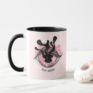 Pink Goth Eye Creepy Horror Wicca Stay Weird  Mug