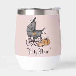 Pink Goth Mum Halloween Victorian Baby Carriage
