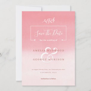 Pink Gradient Background Save The Date