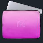 Pink Gradient custom monogram laptop sleeves<br><div class="desc">See my store for other items with this design.</div>