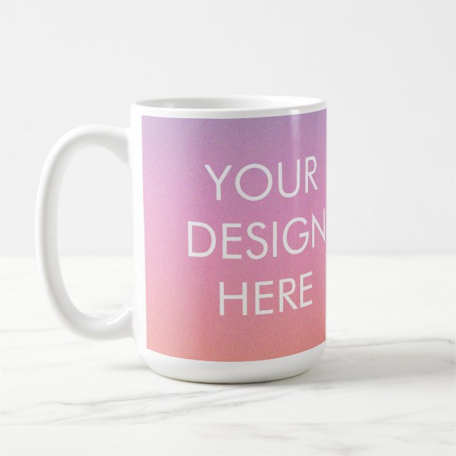 Pink Gradient Custom Mug – Soft Retro Vibes (Left)